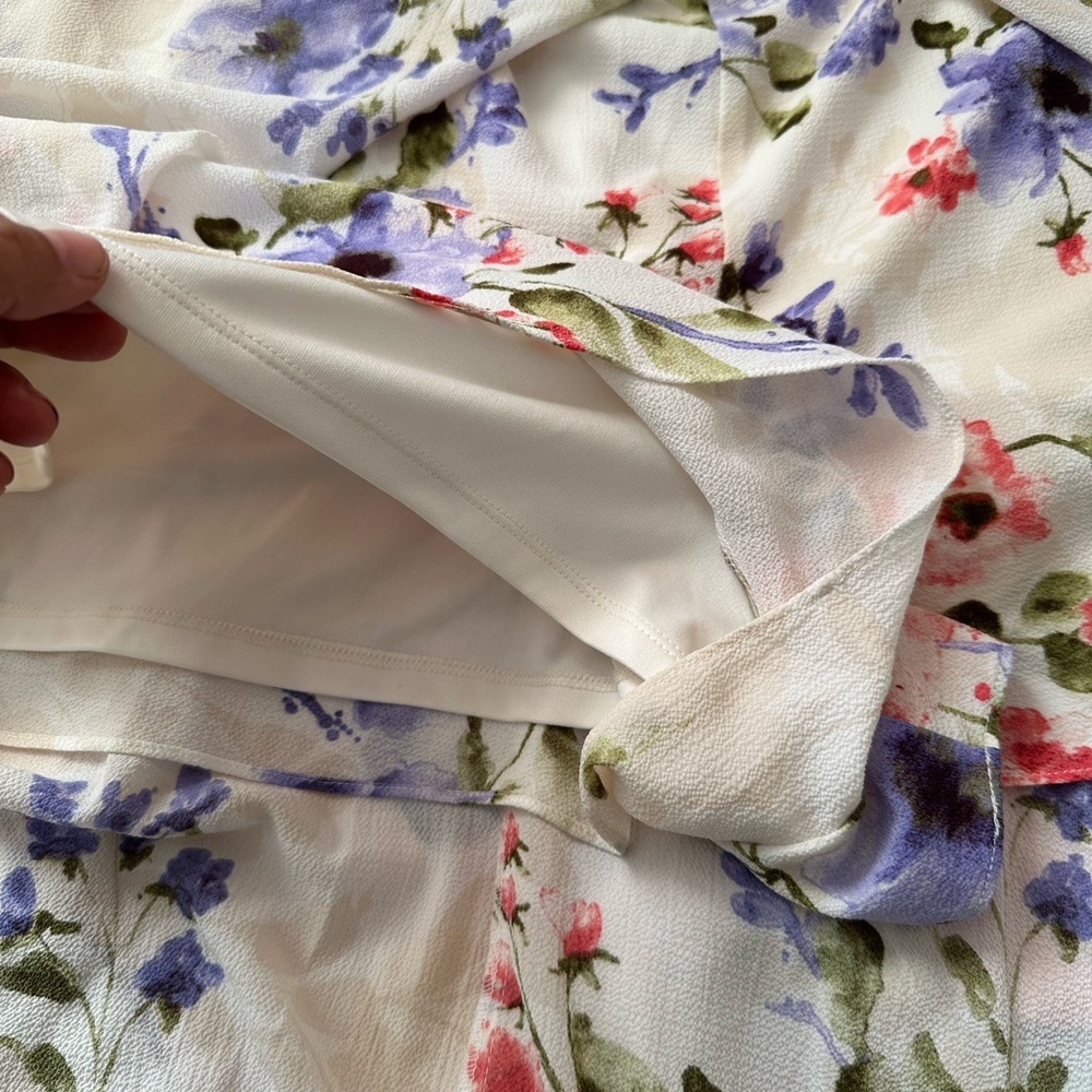 Iz Byer Floral Jumpsuit with Blue and Pink Highlights - Picture 16 of 16